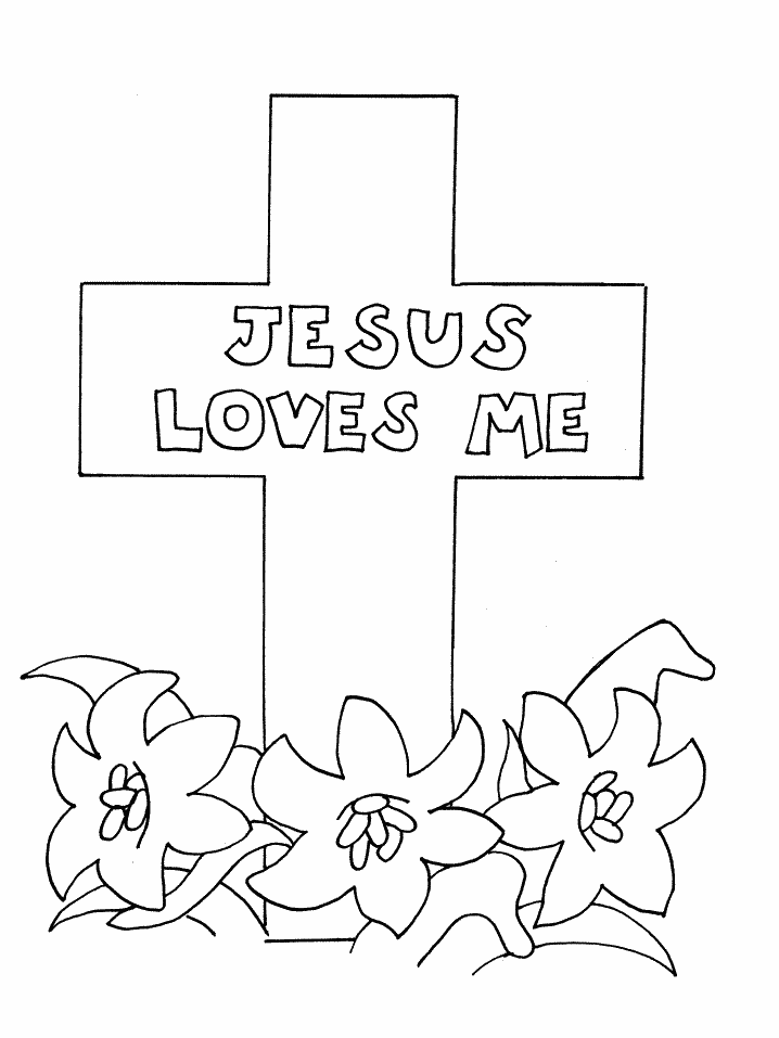 Kleurplaat  Jezus houdt van mij